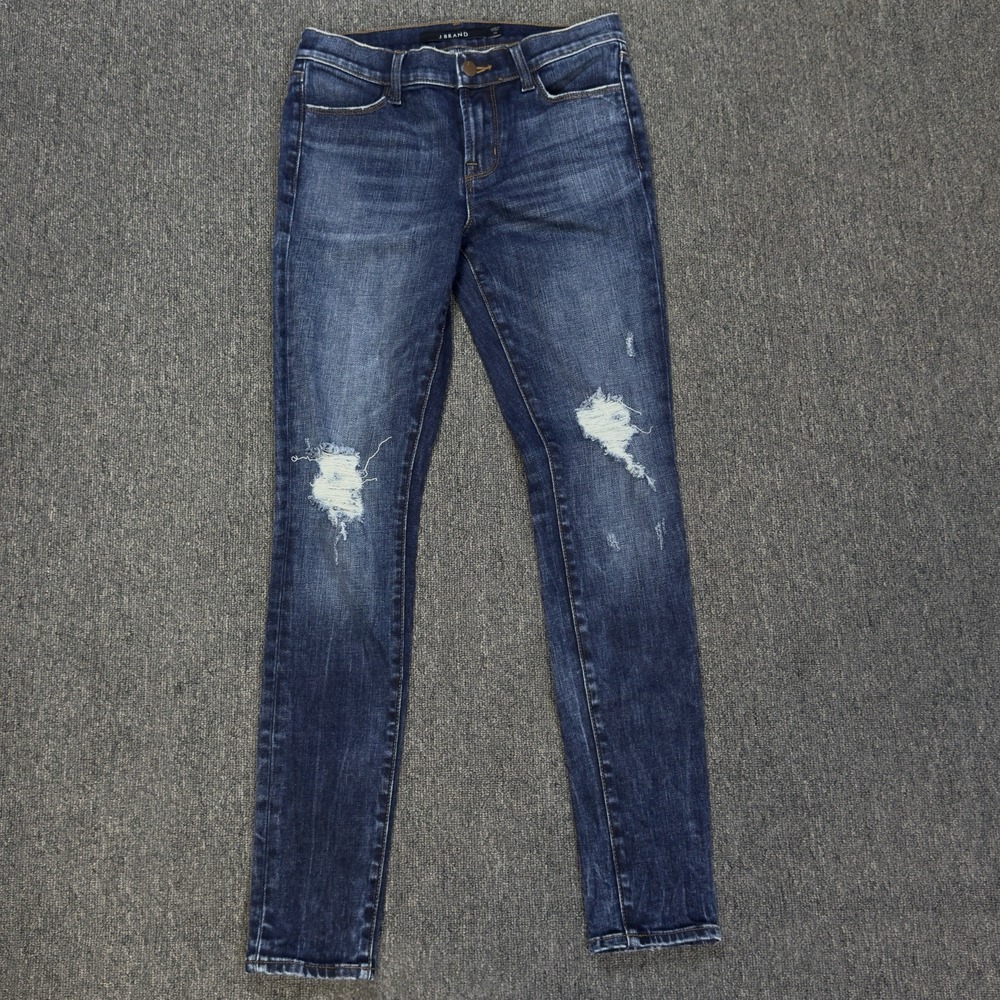 J BRAND Skinny Ankle Distressed Jeans Women's Size 26 Slim Stretch Size 25